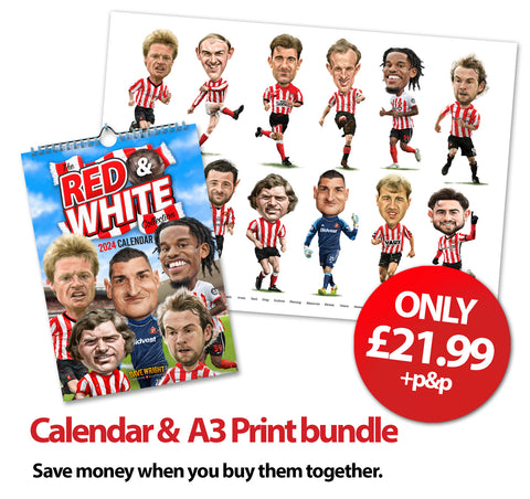 The Red and White Collection 2024 Calendar & Limited Edition A3 print bundle