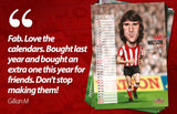 'Retro' Red & White Legends (Sunderland AFC) A4 2024 wall Calendar