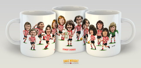 Stokoe's Heroes - Sunderland AFC 1973 cup winners caricature mug