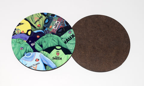 Sunderland - 'Classic goalkeeper kits' drinks coaster.