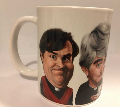 CLEARANCE Father Ted caricature mug - REDUCED as slight seconds