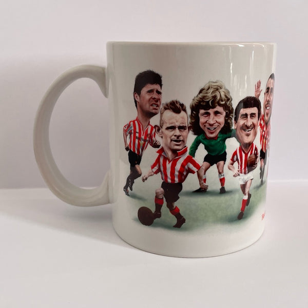 Slight seconds - Red & White Legends (Sunderland AFC) Caricature Mug