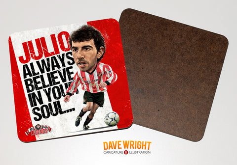 Julio Arca - Sunderland cult hero -  drinks coaster.