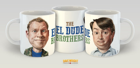 Peep Show 'The El-Dude Brothers' caricature mug