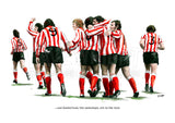 'The Underdogs'. Sunderland AFC 1973 FA-Cup Final art print. (A4 size 297mm x 210mm) or A3 size (420mm x 297mm)