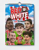 The Red & White Collection (Sunderland AFC) A4 2026 caricature wall Calendar
