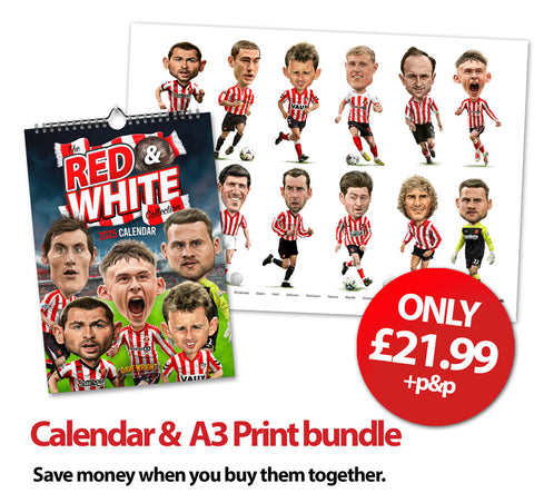 The Red and White Collection 2025 Calendar & Limited Edition A3 print bundle