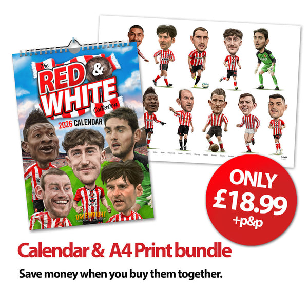 The Red and White Collection 2026 Calendar & Limited edition A4 print bundle