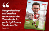 'Retro' Red & White Legends (Sunderland AFC) A4 2024 wall Calendar