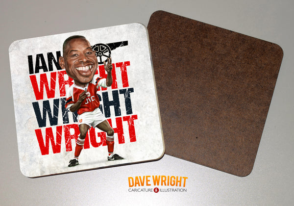 IAN WRIGHT -  Arsenal Legend -  drinks coaster.