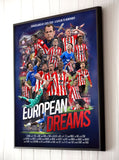 Sunderland - European Dreams - film poster style art print. (A4 size 297mm x 210mm) or A3 size (420mm x 297mm)