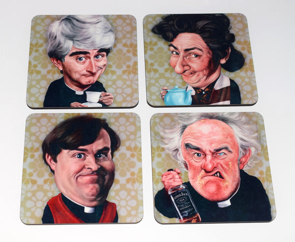 CLEARANCE Father Ted coaster set