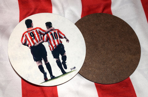 'The Perfect Match' Niall Quinn and Kevin Phillips, Sunderland AFC - drinks coaster