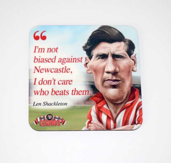 CLEARANCE - Len Shackleton - Sunderland AFC drink coaster