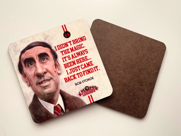 SLIGHT SECONDS Bob Stokoe drinks coaster.