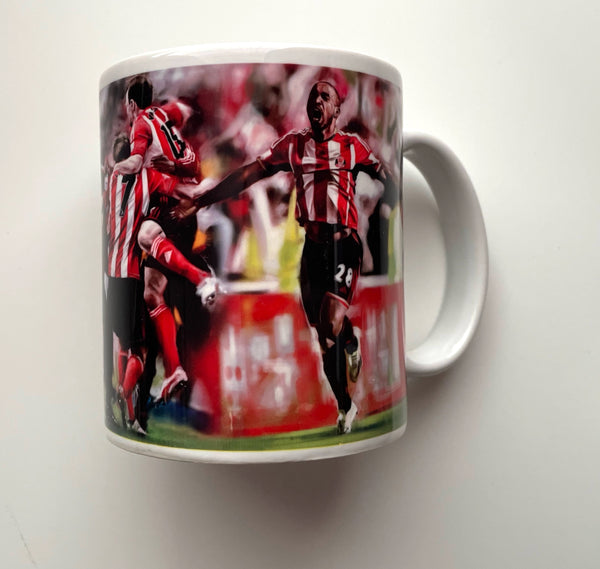 CLEARANCE - SLIGHT SECONDS The Joy of Six (Di Canio, Poyet, Defoe) (Sunderland AFC) Caricature Mug
