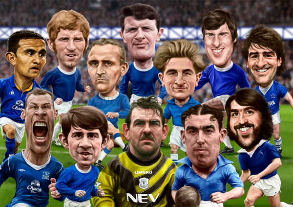 'Goodison Greats' (Everton FC) Limited Edition print (A3 or A4 size)