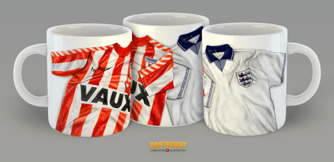 Sunderland & England - 1990 retro shirts mug
