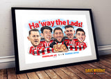'Pizza Cup Winners' print. (A4 size 297mm x 210mm) or A3 size (420mm x 297mm)