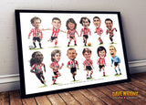 Cult heroes & Crowd favourites #2 (Sunderland AFC) Limited edition caricature print
