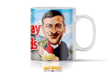 Souvenir 'Cheesy chips on Wembley Way' mug (Sunderland AFC) - by Dave Wright