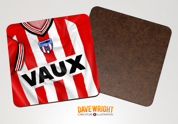 Sunderland classic shirt drinks coaster  - Division 3 Champions (home)