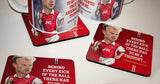 Dennis Bergkamp -  Arsenal Legend -  drinks coaster.