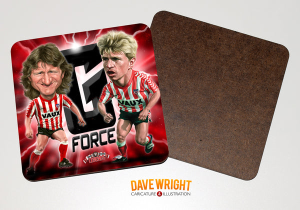 Gates and Gabbiadini - The G-Force (Sunderland AFC) -  drinks coaster.