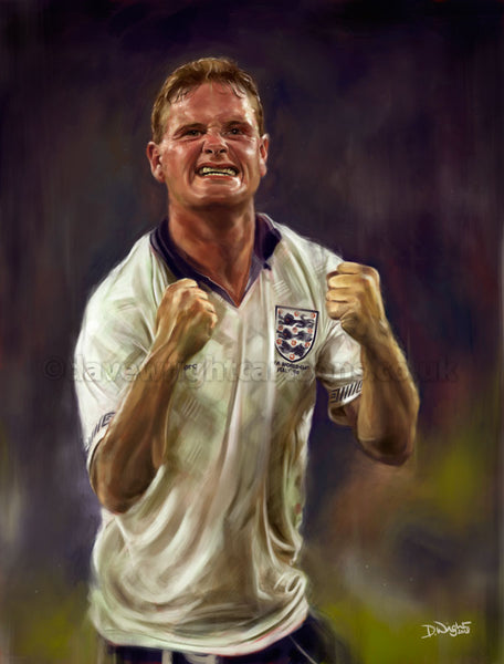 'Gazza' Limited edition art print. (A4 size 297mm x 210mm) or A3 size (420mm x 297mm)