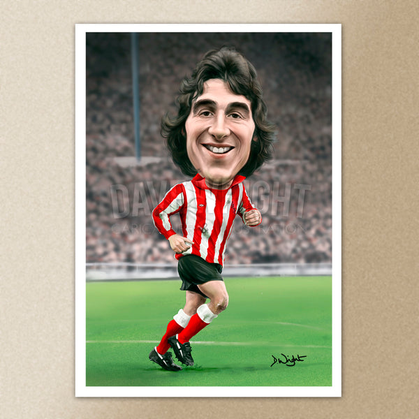 Vic Halom (Sunderland AFC)caricature print. (A4 size 297mm x 210mm) or A3 size (420mm x 297mm)