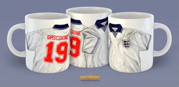 Personalised England Italia 90 shirt mug