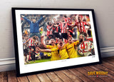 'The Joy of Six'. Sunderland AFC v Newcastle United . Limited edition print. (A4 size 297mm x 210mm) or A3 size (420mm x 297mm)