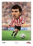 Julio Arca Caricature. Red & White Legends. (Sunderland AFC) Limited edition print. (A4 size 297mm x 210mm) or A3 size (420mm x 297mm)