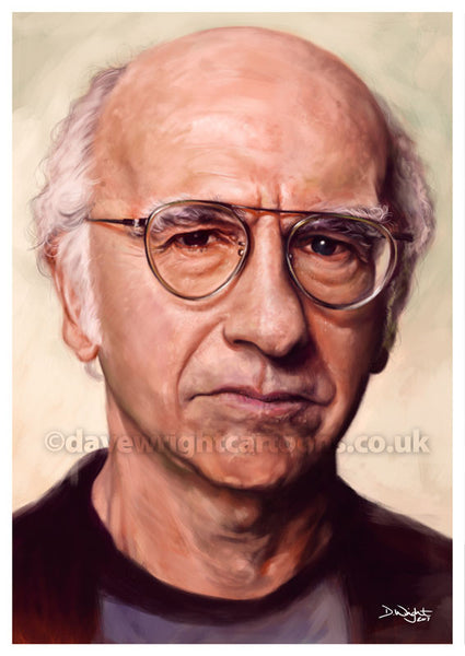 Larry David. Curb Your Enthusiasm, Seinfeld. Limited edition print. (A4 size 297mm x 210mm)