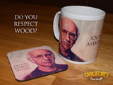Larry David  - Social Assassin. Curb Your Enthusiasm. Limited Edition Mug & Coaster set