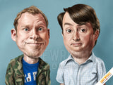 Peep Show 'The El-Dude Brothers' caricature mug