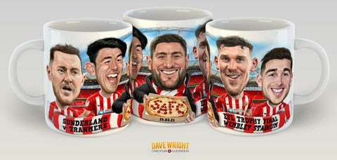 Souvenir EFL Trophy Final  'Pizza Cup' mug (Sunderland AFC) - by Dave Wright