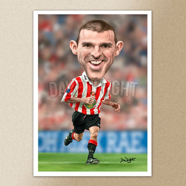 Alex Rae (Sunderland AFC) caricature print. (A4 size 297mm x 210mm) or A3 size (420mm x 297mm)