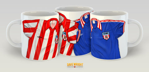 1977 - 1981 retro shirt design (Sunderland AFC) mug - by Dave Wright