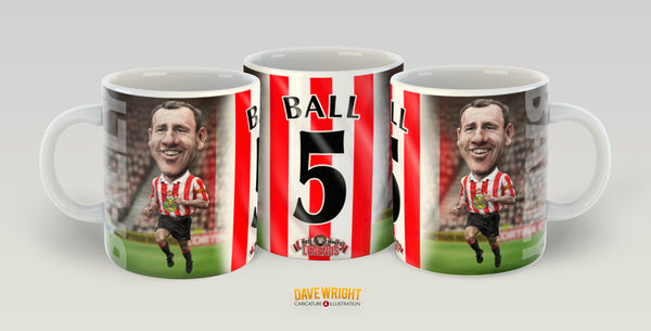 Kevin Ball, Red & White Legends (Sunderland AFC) Caricature Mug