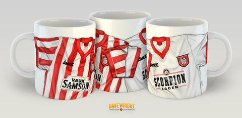'Farewell to Roker' retro shirt design (Sunderland AFC) mug - by Dave Wright