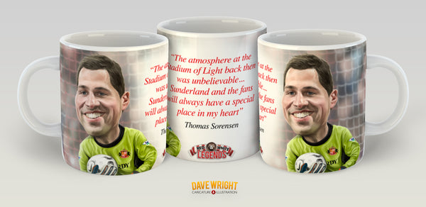 Thomas Sorensen, Red & White Legends (Sunderland AFC) Caricature Mug